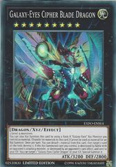 Galaxy-Eyes Cipher Blade Dragon - EXFO-ENSE4 - Super Rare - Limited Edition